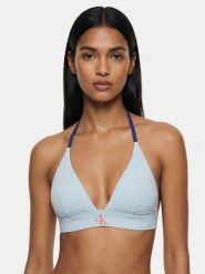 Calvin Klein Swimwear Góra od bikini LV00Q61225 Niebieski. Niebieskie bikini damskie Calvin Klein Swimwear, s, bez wzorów. Za 229.99 zł.