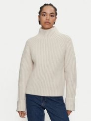 Calvin Klein Golf K20K207439 Écru Regular Fit. Swetry damskie Calvin Klein, s, bez wzorów, z wełny, bez kołnierzyka, bez ramiączek, bez kaptura. Za 769.99 zł.
