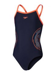 Strój pływacki jednoczęściowy dziecięcy Speedo Platisol Placement Thinstrap Musc. Stroje kąpielowe dla dziewczynek Speedo, bez wzorów. Za 176.00 zł.