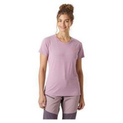 T-shirt damski Helly Hansen Skog graphic. Fioletowe t-shirty damskie Helly Hansen, bez wzorów, sportowe, bez kołnierzyka. Za 240.50 zł.