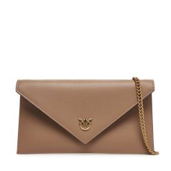 Torebka PINKO. Brązowe kopertówki damskie Pinko, bez wzorów, bez dodatków. Za 699.99 zł.