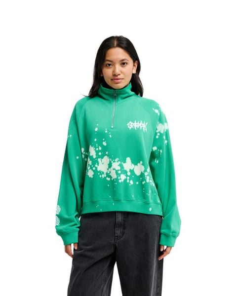 Bluza dla Kobiety CORONET PEAK Zielony. Zielone bluzy damskie Quiksilver, m, z aplikacjami, z bawełny, bez kaptura. Za 319.99 zł.