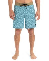 Spodenki boardshort dla Mężczyzn SURFSILK STRAIGHT LEG 18" Niebieski. Niebieskie kąpielówki męskie Quiksilver, l, bez wzorów, z materiału. Za 229.99 zł.