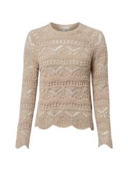 Marie Lund sweter z grubej dzianiny Kobiety Bawełna brązowy, M. Brązowe swetry damskie Marie Lund, m, bez wzorów, z bawełny, eleganckie, bez kołnierzyka, bez ramiączek, bez kaptura. Za 129.95 zł.