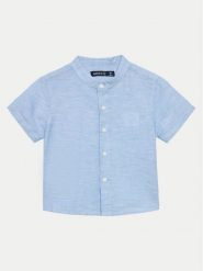 Mayoral Koszula 1113 Niebieski Regular Fit. Niebieskie koszule dla chłopców Mayoral, bez wzorów, z bawełny, bez kołnierzyka, bez ramiączek. Za 99.99 zł.