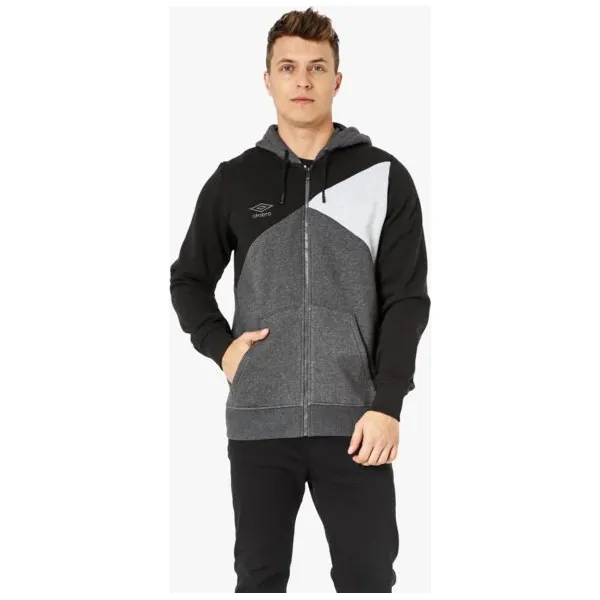 Umbro Bluza Cut And Sew Fz Hoody , szary, rozmiar XL. Szare bluzy męskie Umbro, m, bez wzorów, z bawełny, bez kaptura. W wyprzedaży za 99.99 zł.
