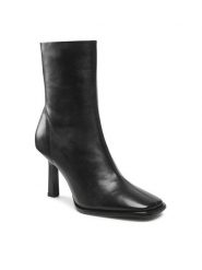 Gino Rossi Botki 105272 Czarny. Czarne botki damskie Gino Rossi, ze skóry, bez obcasa, na szpilce, bez zapięcia. Za 268.99 zł.