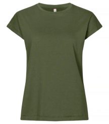 Clique Fashion Top Women T-shirt luźny krój krótkie rękawy – olive Green. Zielone t-shirty damskie CLIQUE, m, bez wzorów, z bawełny, bez kołnierzyka. Za 112.25 zł.