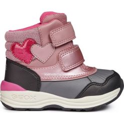 Geox dziewczęce buty zimowe za kostkę New Gulp, 23, różowy/szary. Czerwone buty zimowe dziewczęce Geox, z aplikacjami, za kostkę, bez zapięcia. W wyprzedaży za 179.00 zł.
