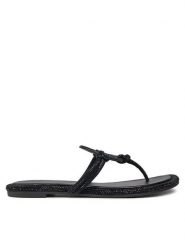 Tory Burch Japonki Miller 152177 Czarny. Czarne klapki damskie Tory Burch, bez wzorów, ze skóry, bez obcasa. W wyprzedaży za 859.99 zł.