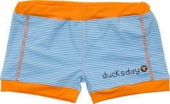 DucKsday Szybkoschnące kąpielówki dla chłopca, filtr UV 50+, True Blue, rozmiar 4 lata (98-104). Niebieskie kąpielówki dla chłopców DucKsday, bez wzorów. Za 74.25 zł.