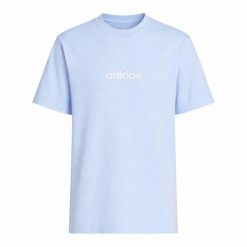 Koszulka adidas Essentials. Niebieskie koszulki sportowe męskie Adidas, m, bez wzorów, z bawełny, bez kołnierzyka, bez ramiączek, do biegania. Za 89.95 zł.