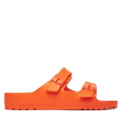 Klapki Scholl. Brązowe klapki damskie Scholl, bez wzorów, bez obcasa. Za 129.99 zł.