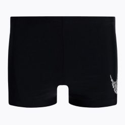 Bokserki kąpielowe męskie Nike Just Do It Swoosh Square Leg. Czarne kąpielówki męskie Nike, m, bez wzorów, do pływania. Za 79.99 zł.