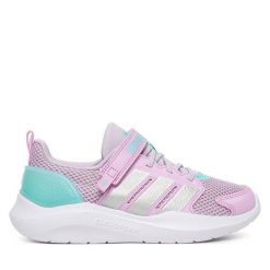 Sneakersy adidas. Fioletowe trampki i tenisówki chłopięce Adidas, bez wzorów, bez zapięcia. Za 259.99 zł.