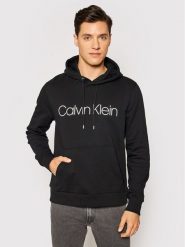 Calvin Klein Bluza Logo K10K104060 Czarny Regular Fit. Czarne bluzy męskie Calvin Klein, m, bez wzorów, z bawełny, bez kaptura. Za 279.99 zł.