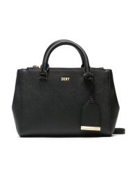 DKNY Torebka Belle Sm Satchel R33D1Y77 Czarny. Czarne torebki do ręki damskie DKNY, bez wzorów, ze skóry, bez dodatków. Za 849.99 zł.