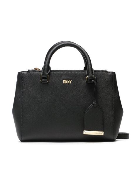 DKNY Torebka Belle Sm Satchel R33D1Y77 Czarny. Czarne torebki do ręki damskie DKNY, bez wzorów, ze skóry, bez dodatków. Za 849.99 zł.