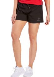 Spodenki damskie Erima Essential Team Sweat Shorts. Czarne szorty damskie Erima, bez wzorów, z bawełny, sportowe, na fitness i siłownię. Za 204.99 zł.