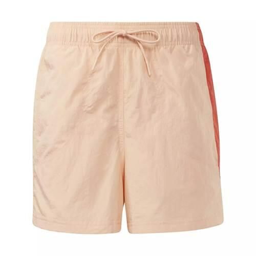 Spodenki treningowe damskie Reebok Bermuda. Białe spodnie dresowe damskie Reebok, na lato, l, bez wzorów, z nylonu, wakacyjne. Za 201.00 zł.