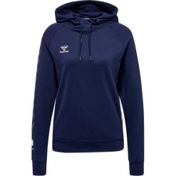 Damska bawełniana bluza z kapturem Hummel Move Grid. Niebieskie bluzy sportowe damskie Hummel, l, bez wzorów, z bawełny, z kapturem, na fitness i siłownię. Za 251.50 zł.