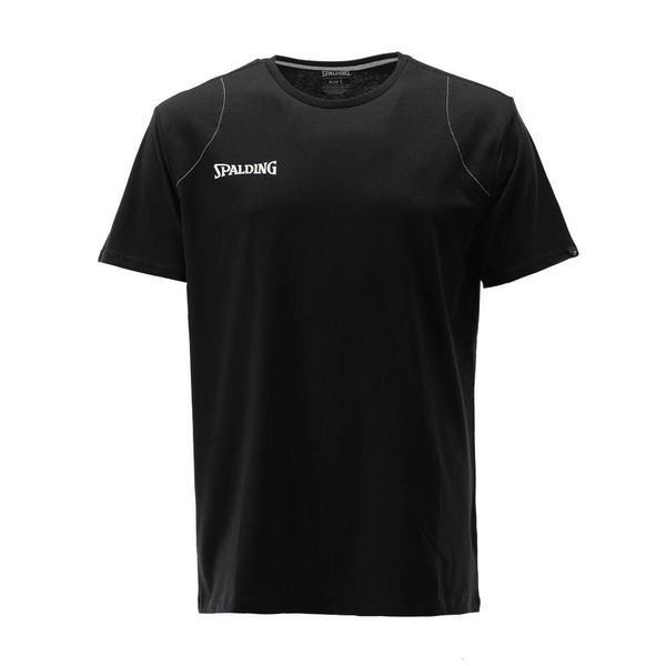 Koszulka Spalding Essential. Niebieskie koszulki sportowe męskie Spalding, xl, bez wzorów, z bawełny, bez kołnierzyka, bez ramiączek, na fitness i siłownię. Za 177.50 zł.