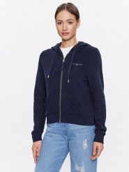 Tommy Hilfiger Bluza 1985 WW0WW39189 Granatowy Regular Fit. Niebieskie bluzy damskie Tommy Hilfiger, xs, bez wzorów, z syntetyku, bez kaptura. Za 489.00 zł.