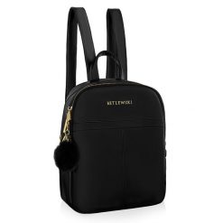 Plecak damski REESE z ekoskóry Czarny. Czarne plecaki damskie bez wzorów. Za 159.99 zł.