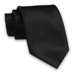 Czarny Jednokolorowy Męski Krawat -Chattier- 8cm, Klasyczny, Elegancki, Gładki, Szeroki. Czarne krawaty i muchy Chattier, bez wzorów, z tkaniny, eleganckie. Za 55.00 zł.