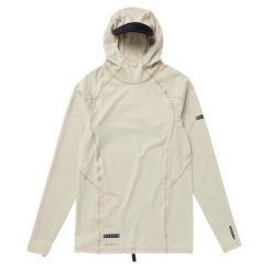 Bluza męska Lycra Mystic Uncharted L/S Hooded Sand. Brązowe bluzy męskie Mystic, l, bez wzorów, z lycry, bez kaptura. Za 309.00 zł.