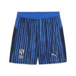 Męskie szorty KIDSUPER × AL-HILAL SFC PUMA Blue Intense Club Navy. Niebieskie krótkie spodenki sportowe męskie Puma, m, bez wzorów, do piłki nożnej. Za 199.00 zł.