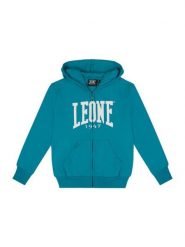 Bluza z bawełna z kaptur na co dzień na siłownię. Niebieskie bluzy męskie LEONE 1947 APPAREL, bez wzorów, z bawełny, bez kaptura, na fitness i siłownię. Za 218.92 zł.