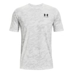 Koszulka treningowa męska Under Armour Abc Camo SS. Białe koszulki sportowe męskie Under Armour, m, bez wzorów, bez kołnierzyka, bez ramiączek, do biegania. Za 257.00 zł.