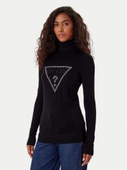 Guess Golf W5BR39 Z2NQ2 Czarny Regular Fit. Czarne swetry damskie Guess, xs, z aplikacjami, z wiskozy, bez kołnierzyka, bez ramiączek, bez kaptura. Za 199.99 zł.