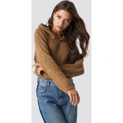 Trendyol Szenilowy sweter z kapturem - Brown. Swetry damskie marki Trendyol. Za 80.95 zł.