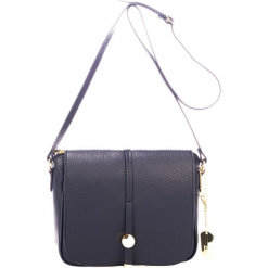 Skórzana torebka w kolorze czarnym - 23 x 25 x 7 cm. Czarne torby na ramię damskie Black Bags. W wyprzedaży za 173.95 zł.