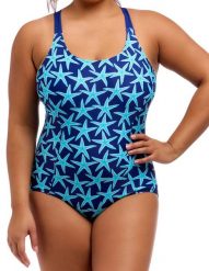 Strój do pływania z miseczkami FUNKITA See Stars - Brace Me Back. Niebieskie kostiumy jednoczęściowe damskie FUNKITA, m, bez wzorów, z elastanu, klasyczne, do pływania. Za 289.00 zł.