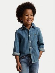 Polo Ralph Lauren Koszula jeansowa 322713843001 Niebieski Regular Fit. Niebieskie koszule dla chłopców Polo Ralph Lauren, bez wzorów, z bawełny, bez kołnierzyka, bez ramiączek. Za 399.99 zł.