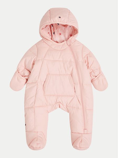 Tommy Hilfiger Kombinezon zimowy KN0KN01908 Różowy Regular Fit. Czerwone buty zimowe dziewczęce Tommy Hilfiger, bez wzorów, z syntetyku, bez zapięcia. Za 559.99 zł.