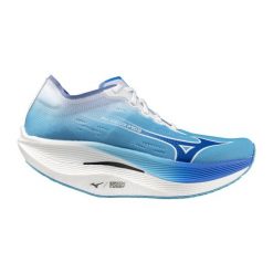 Damskie buty do biegania Mizuno Wave Rebellion Pro 2. Białe obuwie sportowe damskie Mizuno, bez wzorów, do biegania, mizuno wave. Za 989.99 zł.