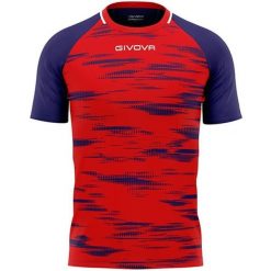 Givova Pixel Sport T-shirt Czerwono-Niebieski 2XL - Oddychający i Elastyczny. Czerwone koszulki sportowe męskie Givova, xl, bez wzorów, z poliesteru, bez kołnierzyka, bez ramiączek, do piłki nożnej. Za 68.30 zł.