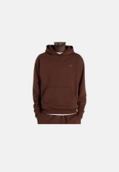 Bluza męskie New Balance marrone. Brązowe bluzy sportowe męskie New Balance, l, bez wzorów, z materiału, bez kaptura, trekkingowe. Za 452.80 zł.