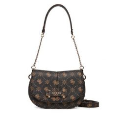 Torebka Guess. Brązowe torebki do ręki damskie Guess, z aplikacjami, klasyczne, bez dodatków. Za 589.99 zł.