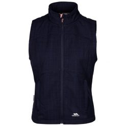 Lekka Kamizelka Softshellowa Dla Kobiet Mereb TP50. Fioletowe kurtki sportowe damskie Trespass, xs, bez wzorów, bez kaptura, trekkingowe. Za 145.99 zł.