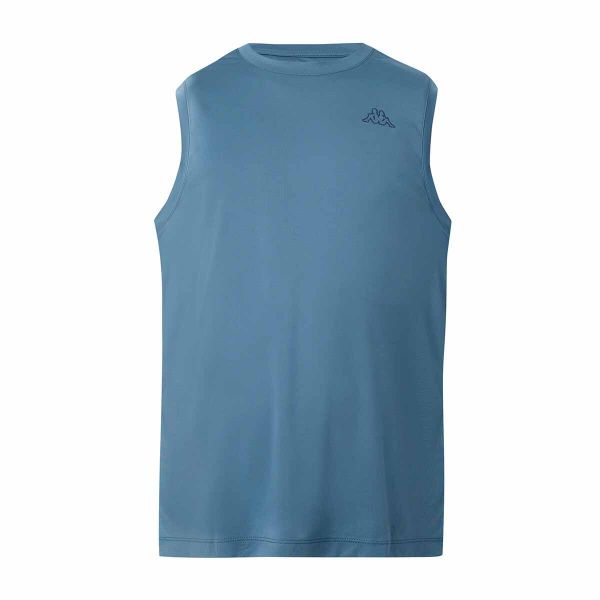 Tank top Kappa Cadwal Poly. Czarne t-shirty męskie Kappa, l, bez wzorów, z materiału, sportowe, bez kołnierzyka. Za 145.00 zł.