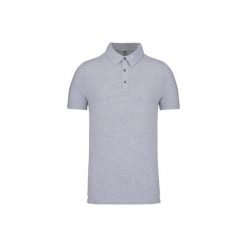 Koszulka polo z dżerseju Kariban. Szare koszulki polo męskie KARIBAN, l, bez wzorów, z bawełny, eleganckie, bez ramiączek. Za 116.00 zł.
