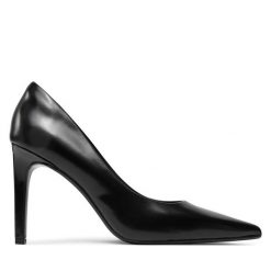 Szpilki Calvin Klein. Czarne szpilki damskie Calvin Klein, bez wzorów, bez obcasa, bez zapięcia. Za 379.99 zł.
