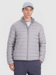 4F Kurtka puchowa z wypełnieniem syntetycznym męska - szara XL. Szare kurtki męskie 4f, m, bez wzorów, z dzianiny. Za 229.99 zł.