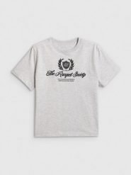 4F T-shirt boxy z nadrukiem damski - szary XL. Szare t-shirty i topy dla dziewczynek 4f, bez wzorów, z bawełny, bez ramiączek. Za 69.99 zł.