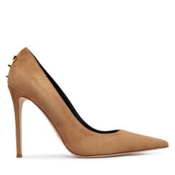 Szpilki Elisabetta Franchi. Brązowe szpilki damskie Elisabetta Franchi, bez wzorów, bez obcasa, bez zapięcia. Za 2,649.00 zł.
